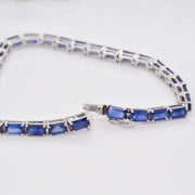 Tennis Bracelet - Blue Sapphire Octagon Edition