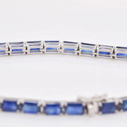 Tennis Bracelet - Blue Sapphire Octagon Edition