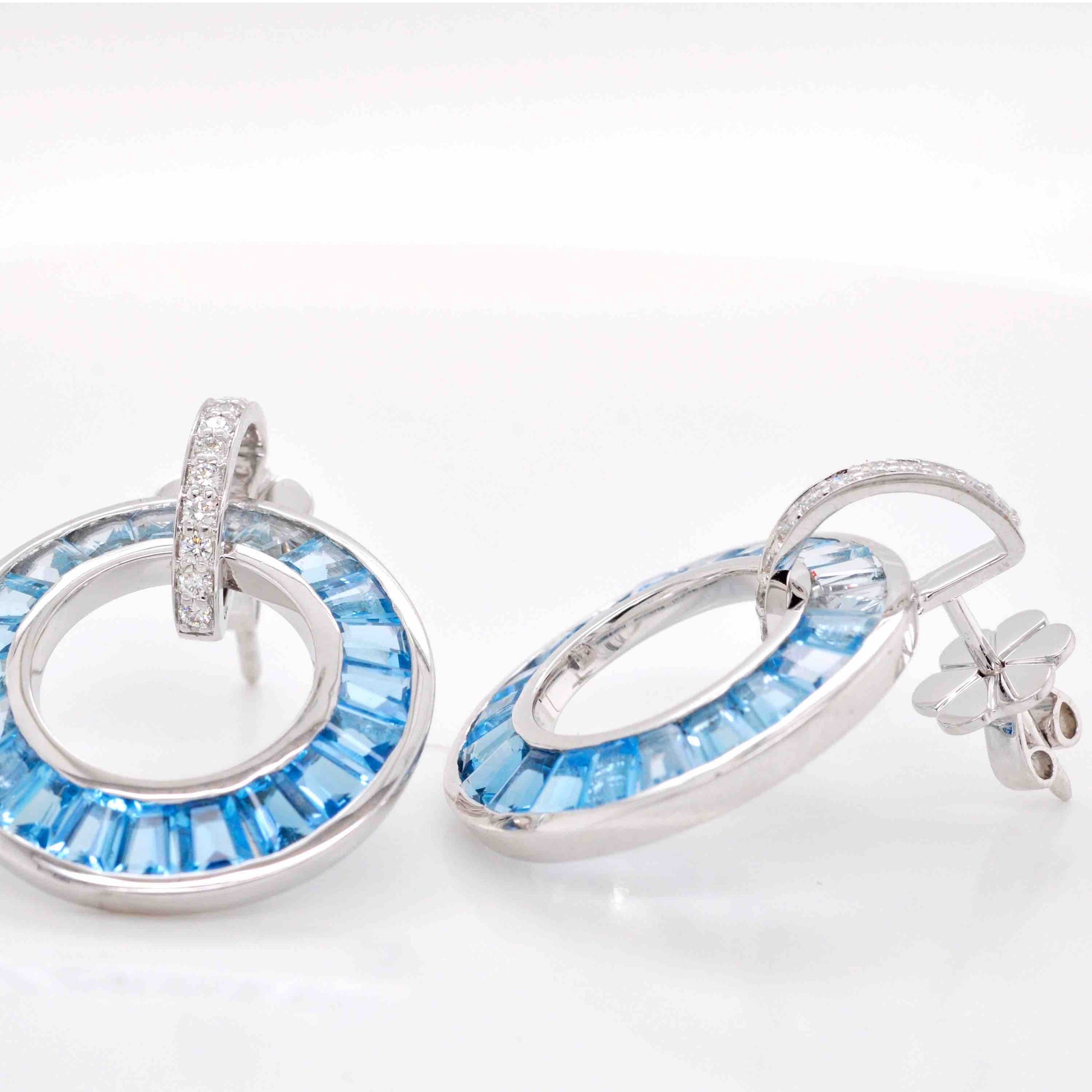 circle diamond earrings