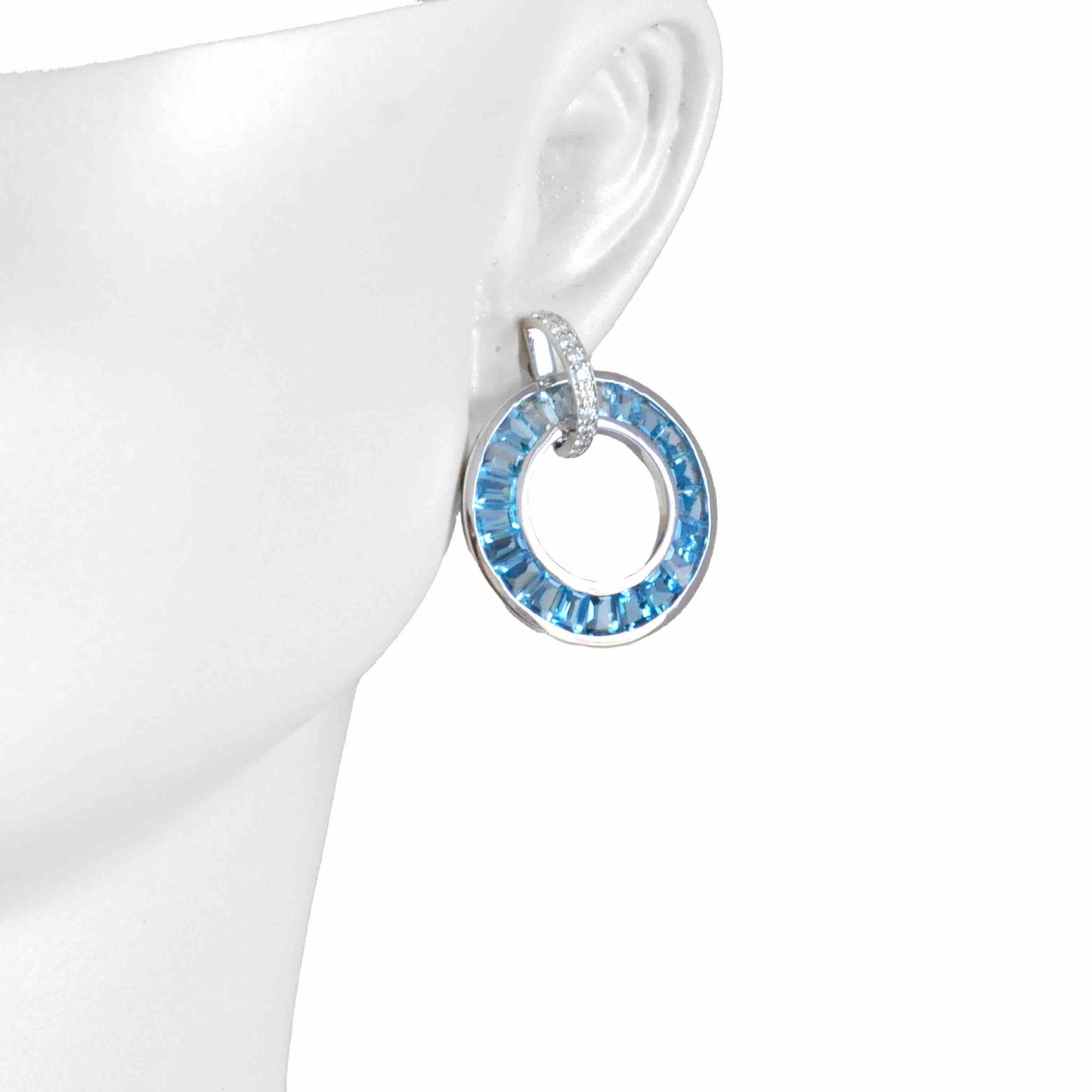 blue topaz stud earrings