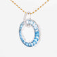 white gold circle necklace