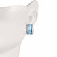 18K White Gold Blue Topaz Pyramid Set