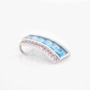 18K White Gold Blue Topaz Pyramid Set - Vaibhav Dhadda Jewelry