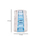 18K White Gold Blue Topaz Pyramid Diamond Pendant Necklace