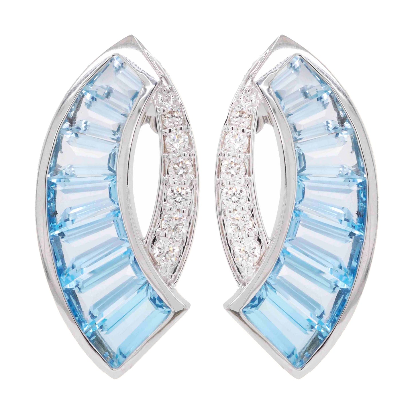 blue topaz diamond earrings