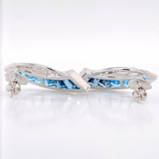 Sickle Blue Topaz Earrings