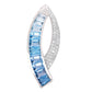 Sickle Blue Topaz Pendant