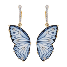 butterfly dangle earrings 
