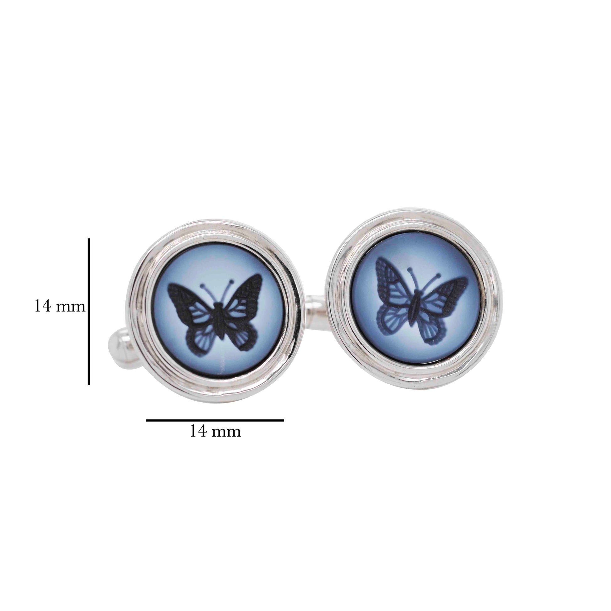 Hand-Carved Butterfly Agate Cameo Cufflinks - Vaibhav Dhadda Jewelry