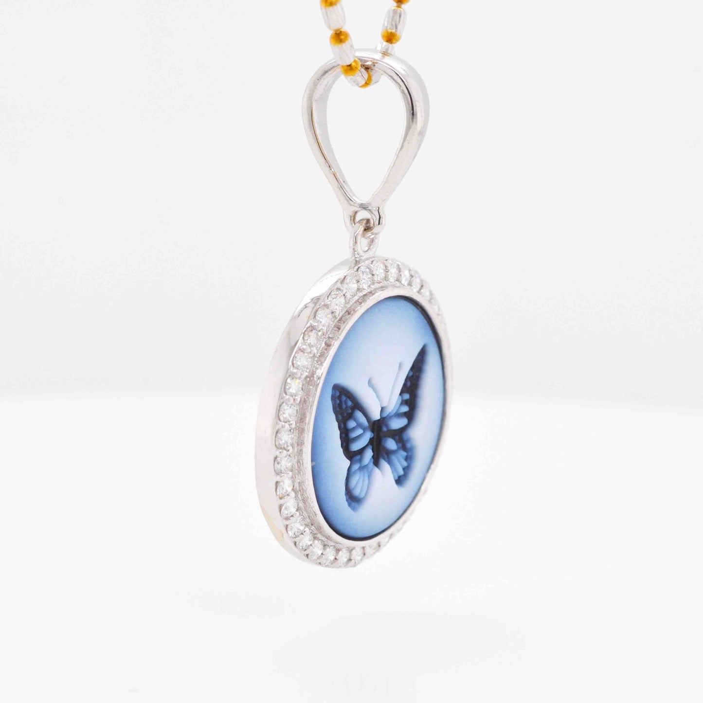 butterfly diamond pendant necklace