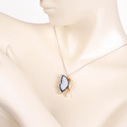 Butterfly Pearl Pendant Brooch