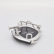 Hand-Carved Agate Lady Pendant Brooch