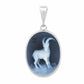 Capricorn Cameo Carving Zodiac Pendant