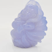 Blue Chalcedony Hand-Carved Buddha Carving