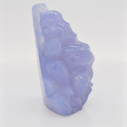 Blue Chalcedony Hand-Carved Buddha Carving