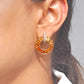 citrine earrings with diamonds