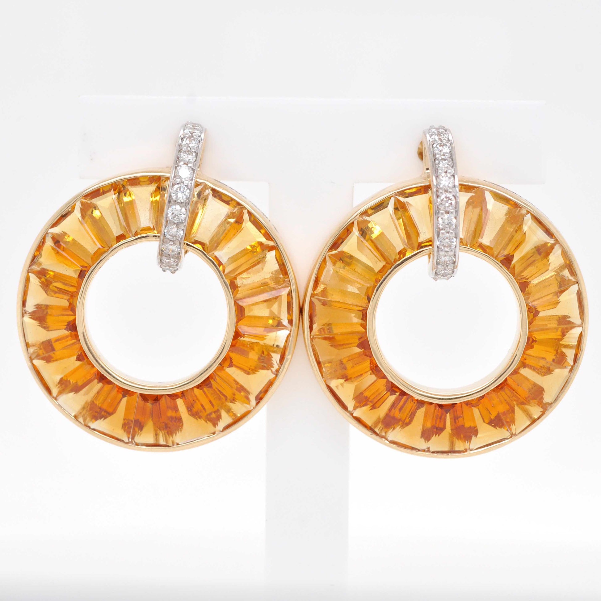 earrings with citrine