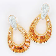 Doorknocker Citrine Earrings