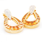 Doorknocker Citrine Earrings