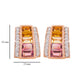 18K Gold Citrine Pink Tourmaline Pyramid Diamond Set - Vaibhav Dhadda Jewelry