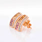 rose gold diamond earrings