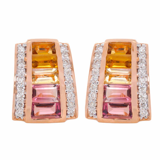 citrine earrings gold