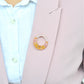 Brosche mit Kleopatra-Diamant-Anhänger aus 18-karätigem Gold mit Citrin und rosa Turmalin