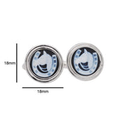 Horseshoe Agate Cameo Cufflinks