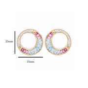 Pink tourmaline earrings