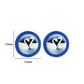 Cameo Swan Blue Enamel Earrings