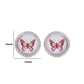 Cameo Red Butterfly Intaglio Earrings