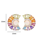Circle Rainbow Ferris Wheel Earrings