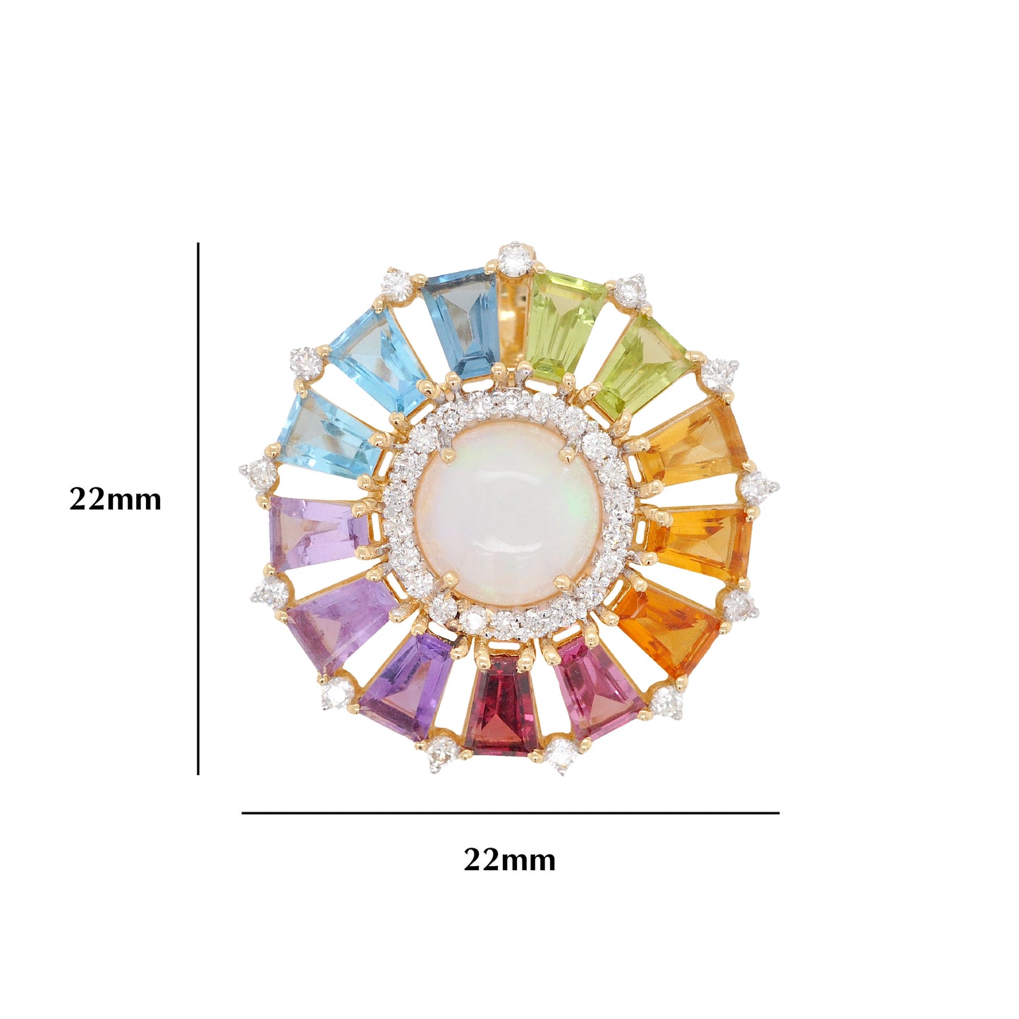 Circle Rainbow Ferris Wheel Pendant
