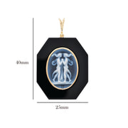 Gemini Zodiac Pendant with Detailed Twin Emblem Carving.