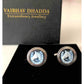 Hand-Carved Horse-Shoe Agate Cameo Cufflinks