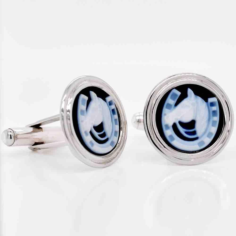 sterling silver horse cufflinks