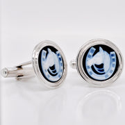 Horseshoe Agate Cameo Cufflinks