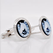 Horseshoe Agate Cameo Cufflinks