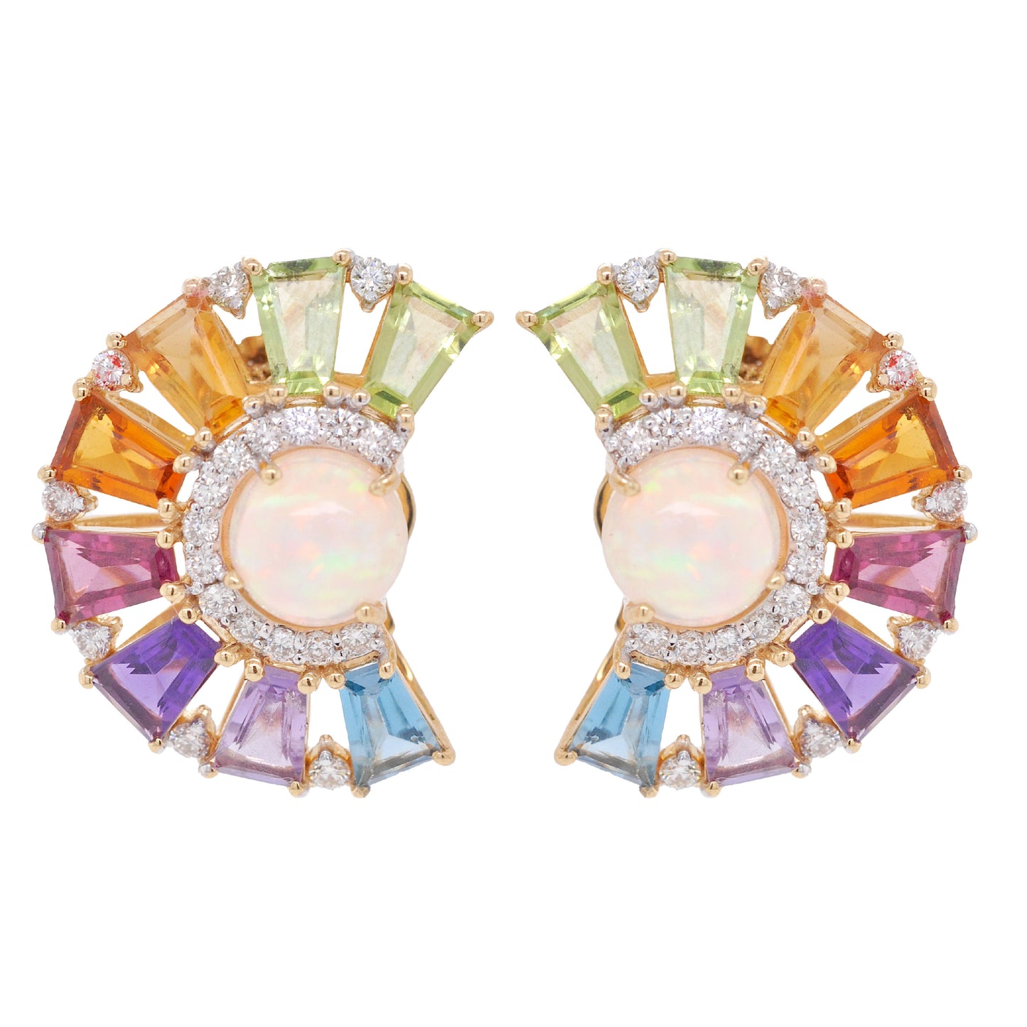 Circle Rainbow Ferris Wheel Earrings