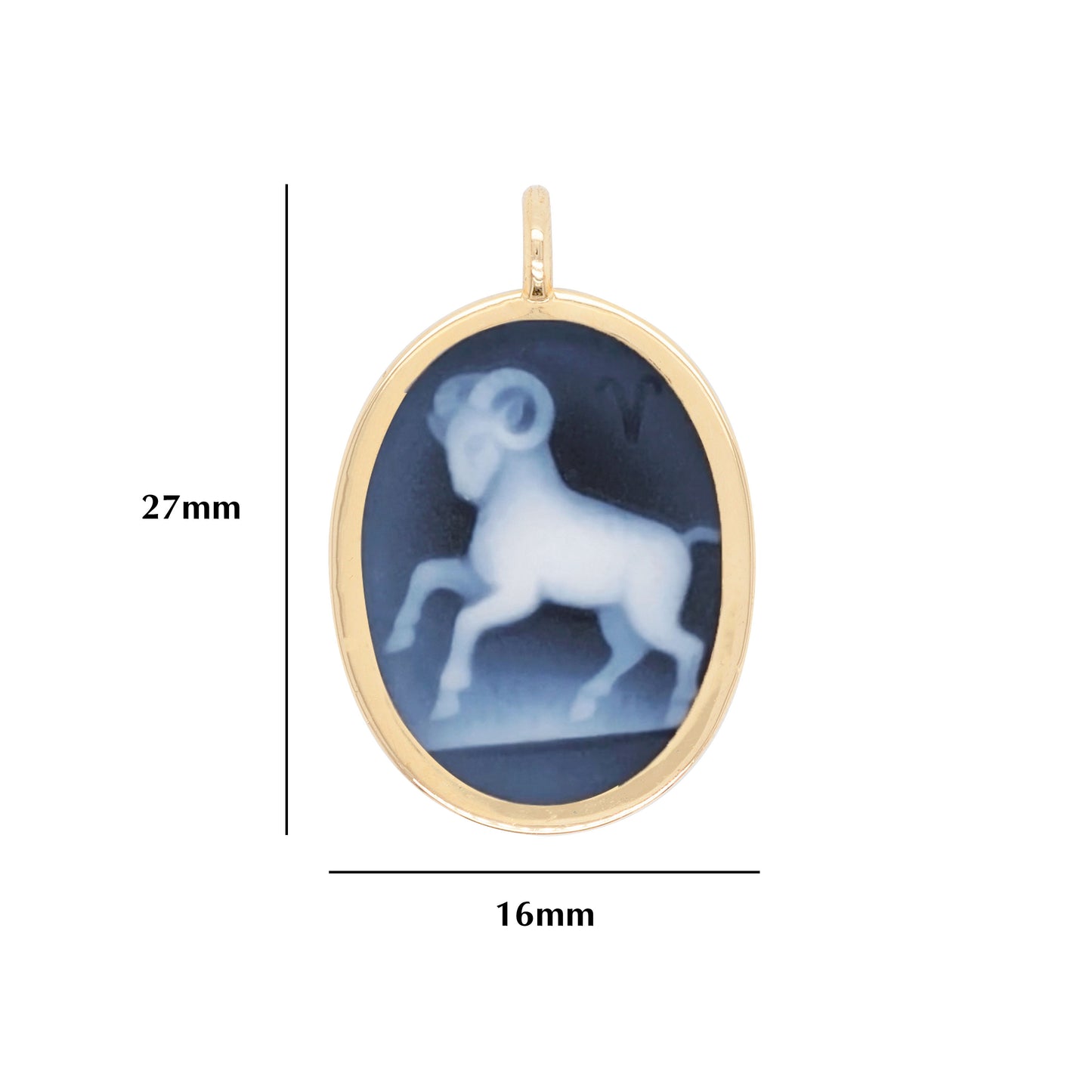 Zodiac Aries Reversible Pendant