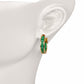 18k Gold Classic Square-Cut Emerald Hoop Earrings - Vaibhav Dhadda Jewelry