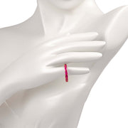 Unique eternity emerald ruby band