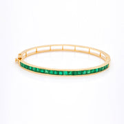 Tennis bracelet with emeralds