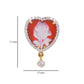 18K Gold Hand-carved Agate Flower Heart Stud Earrings - Vaibhav Dhadda Jewelry