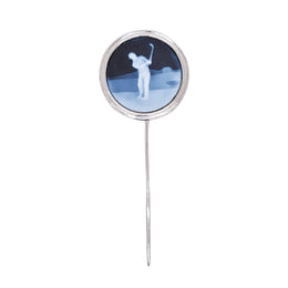 Cameo Golfer Lapel Pin