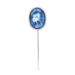 Cameo Lion Lapel Pin