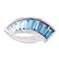 Blue Topaz Sickle Ring