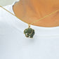 Hand-Carved Nephrite Jade Elephant Diamond Pendant