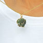 Hand-Carved Nephrite Jade Elephant Diamond Pendant