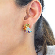 Circle Rainbow Ferris Wheel Earrings